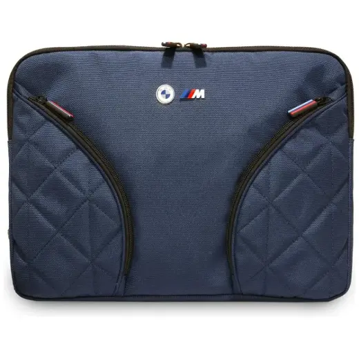 Bag BMW Nylon Pockets & Metal Logo Sleeve 14" navy