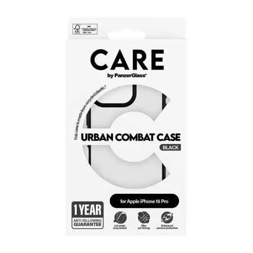 Care By PanzerGlass Urban Combat Case for Apple iPhone 16 Pro Black Foto 2