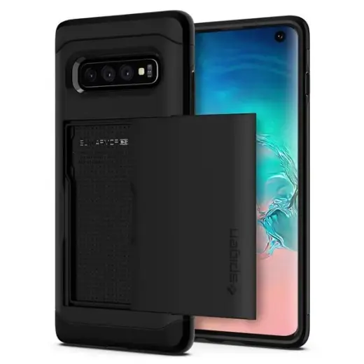 Samsung Galaxy S10 Slim Armor CS melns vāciņš Foto 5