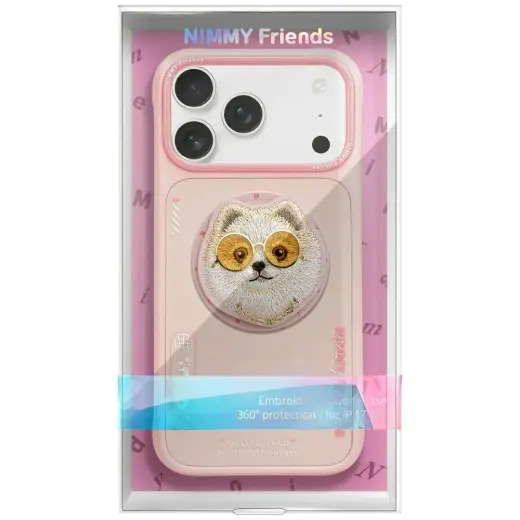Case Nimmy Glasses Cool Dog maciņš ar MagSafe atbalstu telefonam iPhone 17 rozā Foto 2