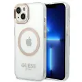 Guess Transparent MagSafe Compatible Case for iPhone 14 Gold — Foto 1
