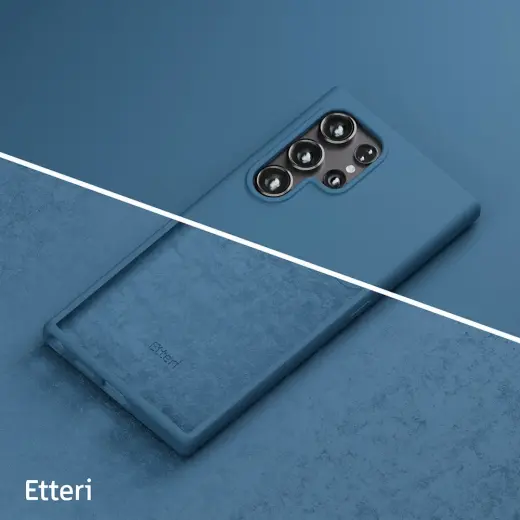Etteri silikona telefona maciņš Samsung Galaxy S25 Ultra tumši zils Foto 10