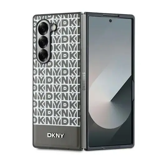 DKNY Repeat Pattern Bottom Stripe Case for Samsung Galaxy Z Fold 6 - Brown Foto 1