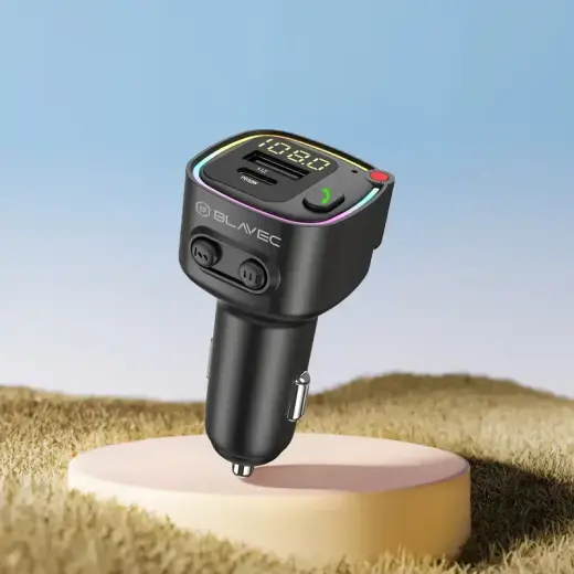 Blavec FM Transmitter Flash TR-02 MP3, Bluetooth - USB + Type C - PD 30W (TFMFTR02-B) black Фото num