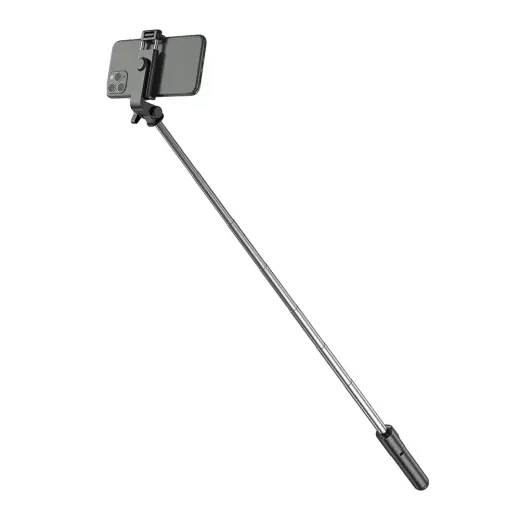 Selfie stick WHS1Y telescopic tripod 1m with phone holder - black Фото num