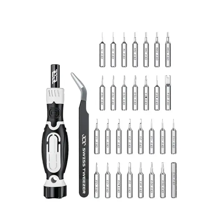 JAKEMY JM-8189A 32in1 Screwdriver with Precision Tweezers (Black) Photo