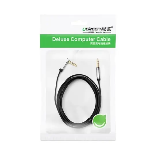 Ugreen AUX 3,5 mm mini jack flat angle cable 0,5 m black (AV119 10596) Foto 5