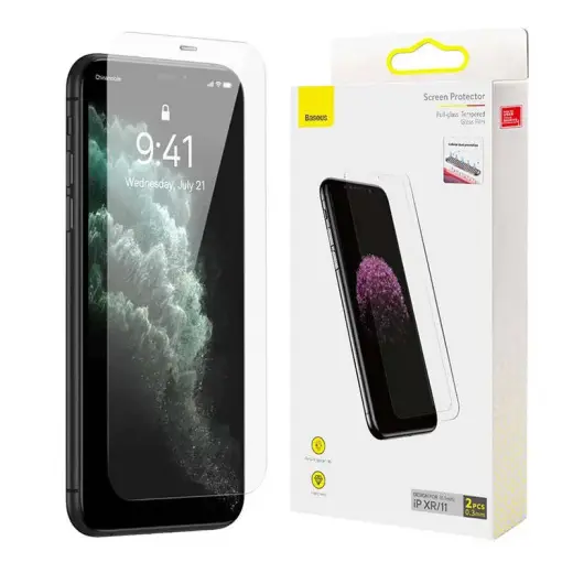 Baseus 0.3mm Full-glass Tempered Glass Film(2pcs pack) for iPhone XR|11 6.1inch Foto 6