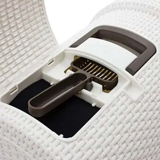 Коробка с крышкой для кошачьих туалетов 51x38,5x40cм кремовая Фото num