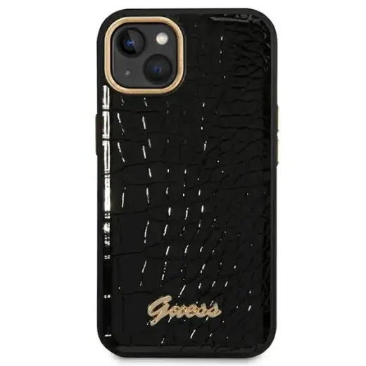 Guess GUHCP14MHGCRHK iPhone 14 Plus 6,7" czarny|black hardcase Croco Collection Фото num
