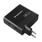 GaN Wozinsky CGWCB 140W Wall Charger 3 x USB-C / 2 x USB-A - Black Foto 3