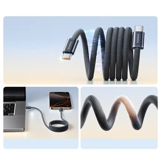 Baseus Dynamic 4 Pro Fast USB-C Cable - USB-C 100W 1m - Black Foto 5