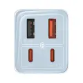 Baseus GAN6 Pro Fast Charger, 2xUSB-C + 2xUSB, 65W (blue) Foto 7