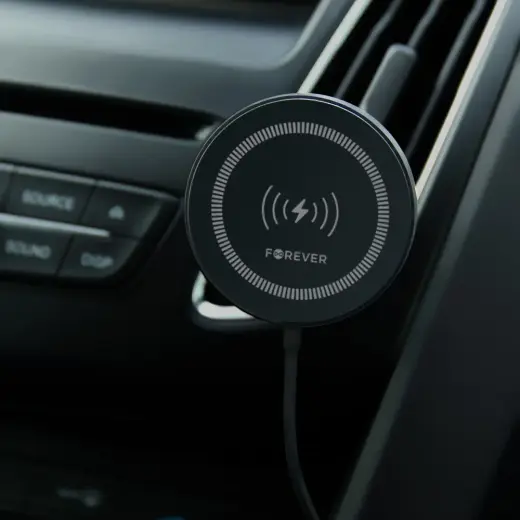 Forever car holder for air vent MACH-300 magnetic with wireless charging black Qi2 15W Foto 4