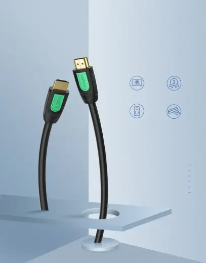Ugreen HDMI cable 19 pin 1.4v 4K 60Hz 30AWG 2m black (10129) Foto 2