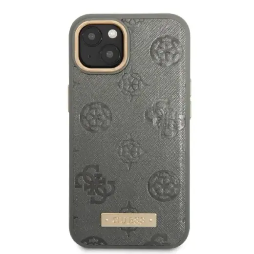 Guess GUHMP13MSAPSTG iPhone 13 6,1" szary|grey hardcase Peony Logo Plate MagSafe Фото num