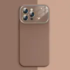 Soft Silicone Lens Case for Iphone 14 Pro Max brown — Foto 3