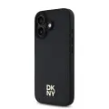 DKNY PU Leather Repeat Pattern Stack Logo MagSafe Case for iPhone 16 Plus Black — Фото 2