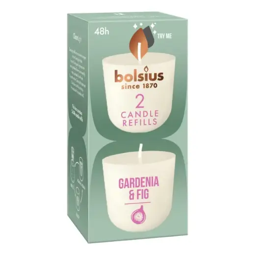Candles Clean Light refill candles 2 pcs. gardenia & fig