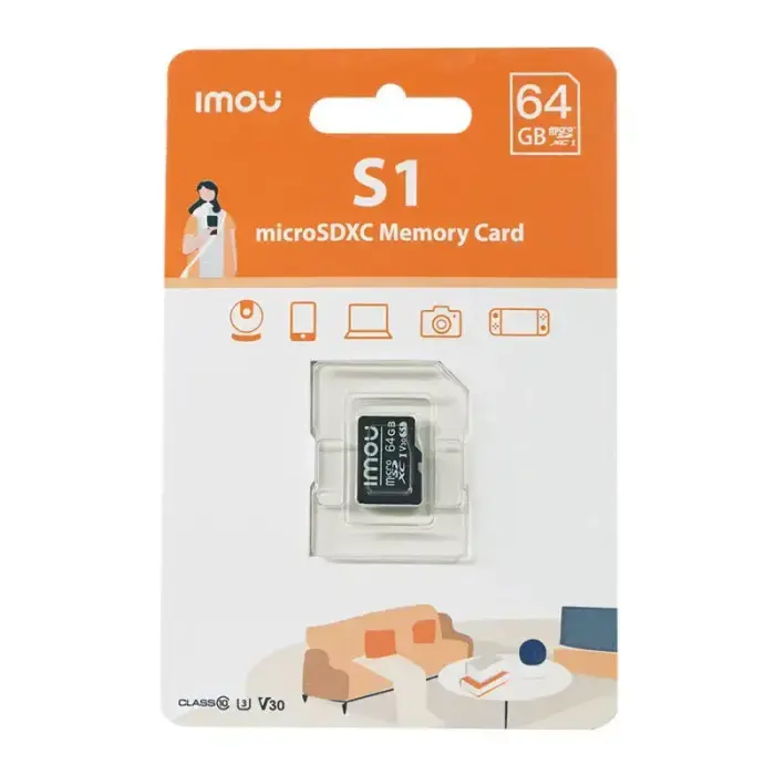 Memory card Imou microSD (UHS-I, SDXC, 10/U3/V30, 95/38) Фото num