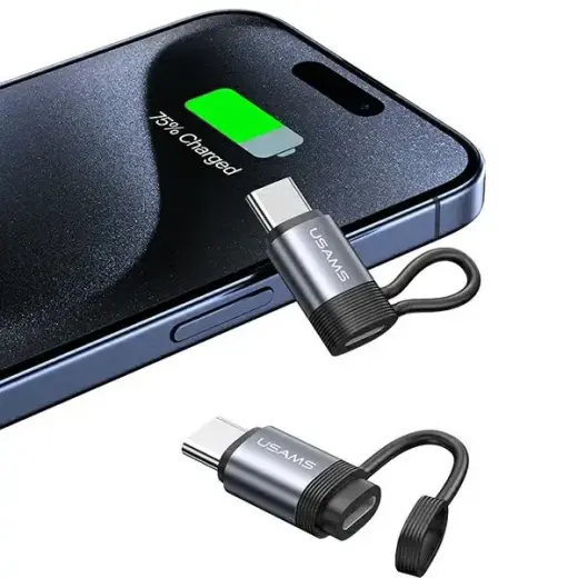 USAMS Adapter AU17 Lightning - USB-C 30W stalowy|aluminium SJ677LN01 (US-SJ677) Фото num