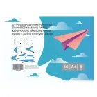 Krāsains papīrs, divpusējs, A4, 8 loksnes, 80gsm Foto 1