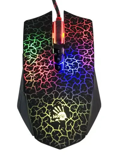 A4tech Bloody A70 spēļu pele | RGB efekts | 6200 CPI | USB | melna