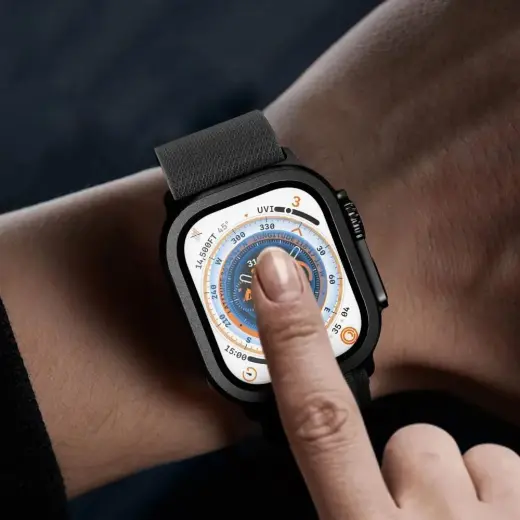 SZKŁO HARTOWANE TECH-PROTECT GLASS RING 2-PACK APPLE WATCH ULTRA 1 | 2 | 3 (49 MM) TITANIUM Foto 3