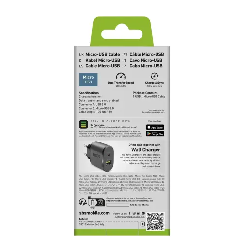  datu pārraides un uzlādes vads | USB-A uz Micro USB | melns Foto 4