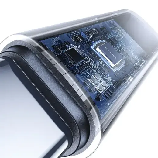 USAMS Adapter AU18 USB-C - USB-C Digital Display 100W stalowy|aluminium SJ682TC01 (US-SJ682) Фото num