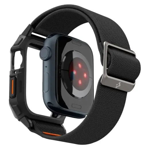 Spigen Lite Fit Pro case with strap for Apple Watch 4 | 5 | 6 | 7 | 8 | 9 | SE (44 | 45 mm) - matte black Фото num
