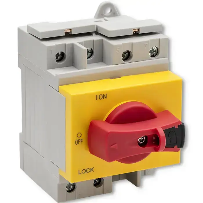 Qoltec DC isolator with locking function | Main switch | 1200V | 32A | 8kV | 4P Foto 10