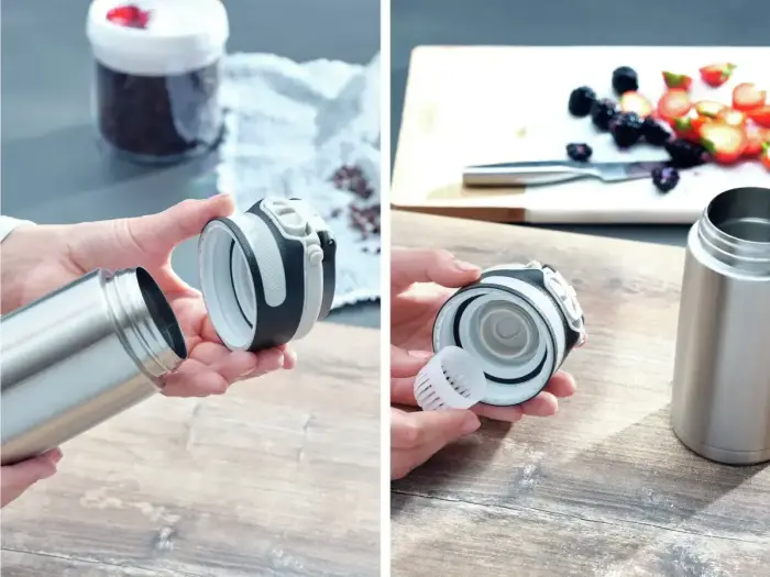 LEIFHEIT Термокружка Flip 350мл серебристого цвета Фото num