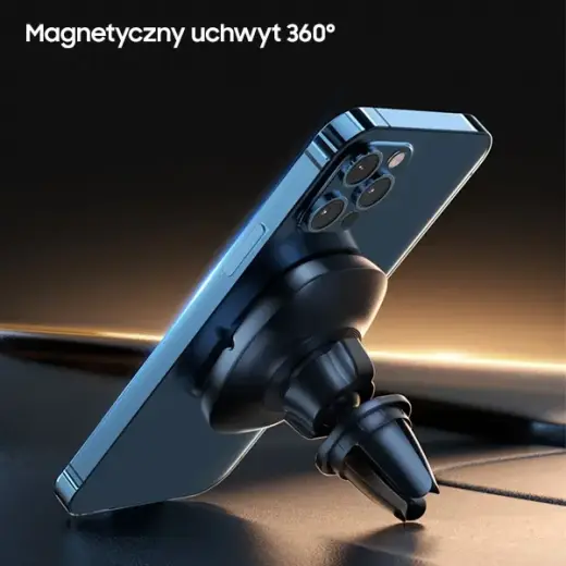 AWEI magnetyczny uchwyt samochodowy X21 do kratki wentylacyjnej czarny|black Photo