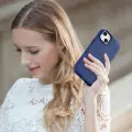 iCarer Case Leather cover for iPhone 14 Plus genuine leather case blue (compatible with MagSafe) — Photo 2