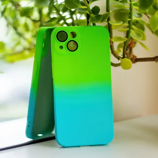 Fusion Neogradient case 3 силиконовый чехол для Xiaomi Redmi Note 12 Pro 5G (Global) | Poco X5 зеленый голубой Фото num