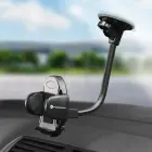 Car phone holder Forcell F-Grip Oval 27 cm windshield / dashboard / air vent black Photo