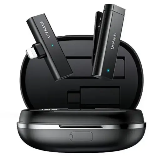 USAMS Bezprzewodowy mikrofon krawatowy ENC 2.4G Беспроводной лавалевый микрофон Lightning ZB244MKF01 (US-ZB244) Фото num