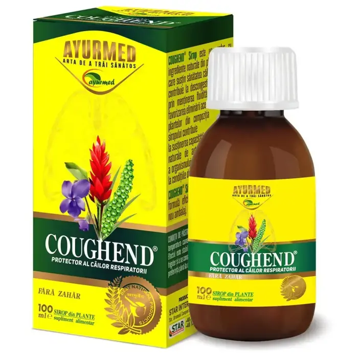 Ayurmed, Coughend, Sugar Free, Anti-Dry Cough, Syrup, 100 ml