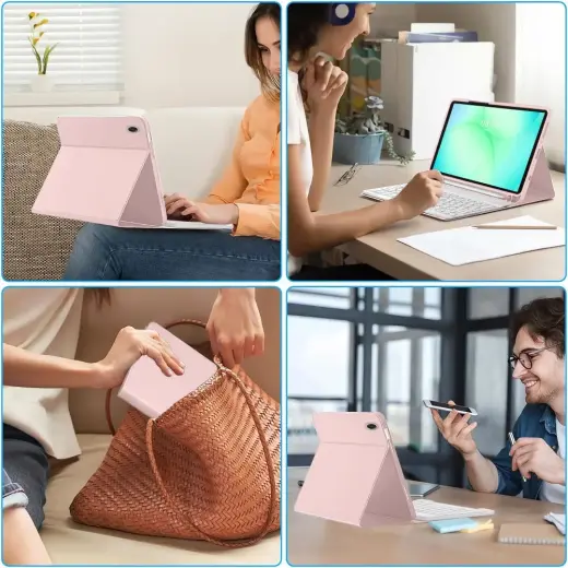 TECH-PROTECT SC PEN + KEYBOARD GALAXY TAB A9 | A11 8.7 X110 | X115 | X133 | X135 PINK Фото num