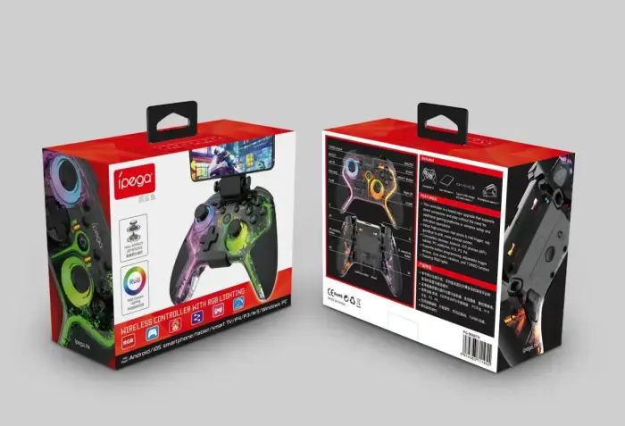 iPega 9666TH Bluetooth RGB Gamepad for Android/iOS/PS3/PS4/PC/N-Switch Black (Damage Package) Foto 4