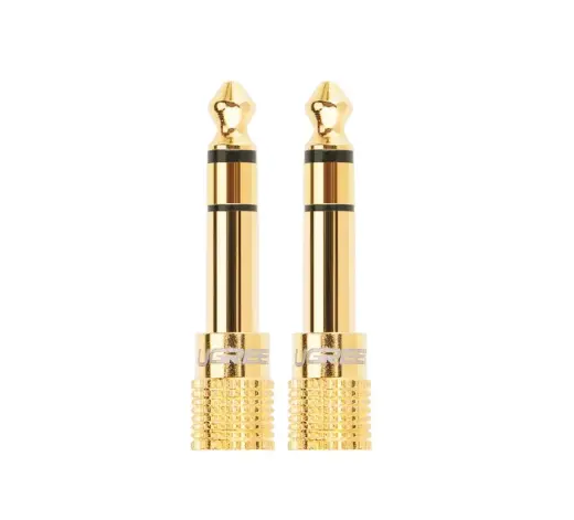 UGREEN 20503 Adapter 6.5 mm jack to 3.5 mm mini jack (golden) Photo