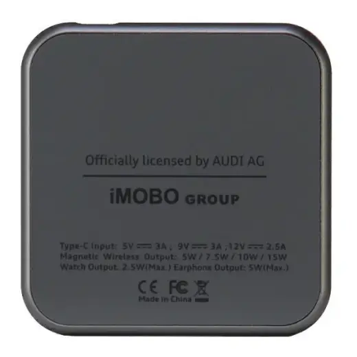 Audi Big Logo foldable inductive charger 3in1 0 - gray Фото num