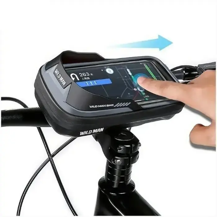 WILDMAN traveling bag for bike handlebars with zipper 0,5L (4 "- 7") ES16 black Photo