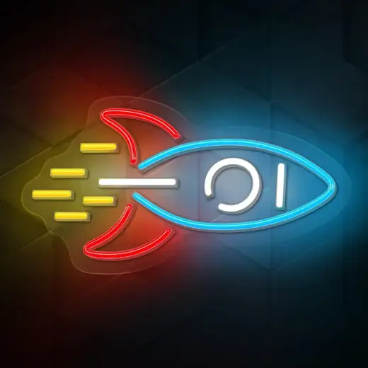 Neon PLEXI LED ROCKET multicolor NNE18 Neolia Фото num