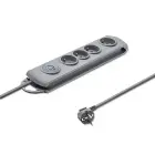 Qoltec Surge protector | 4 sockets | 2.5m | Grey — Foto 2