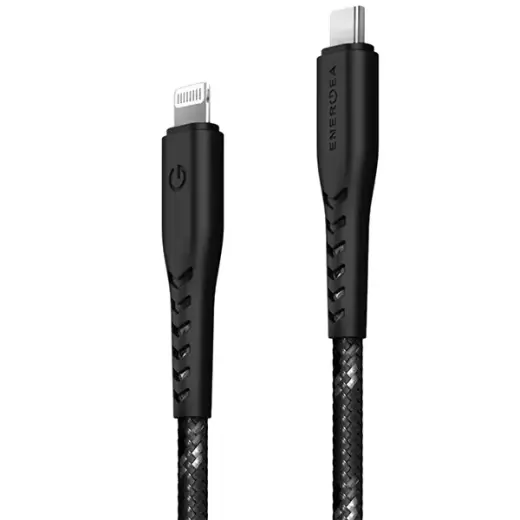 Energea Nyloflex провод для передачи данных и зарядки | MFI | USB-C на Lightning | 15W | 1.5m | черный Фото num