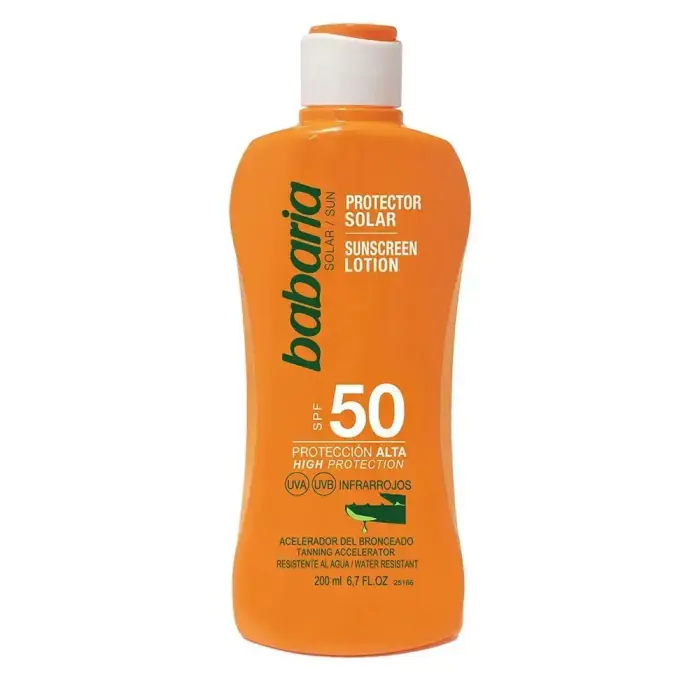 Babaria, Aloe, Hydrating & Protecting, Sunscreen Lotion, SPF 50, 200 ml