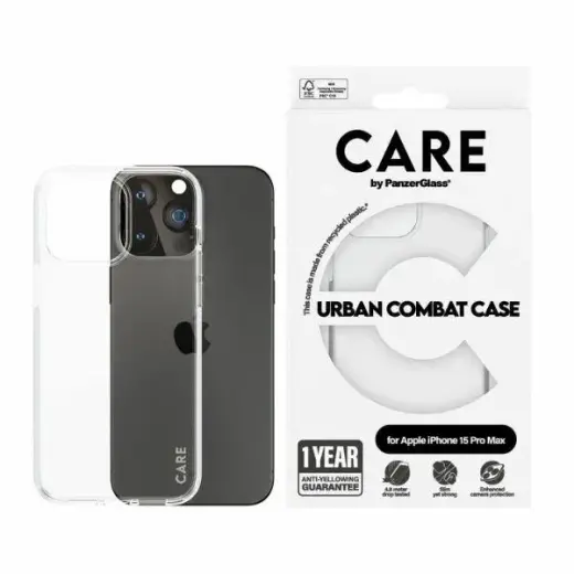 CARE by PanzerGlass Urban Combat Case iPhone 15 Pro Max 6,7"  przezroczysty|transparent 1424 Foto 1