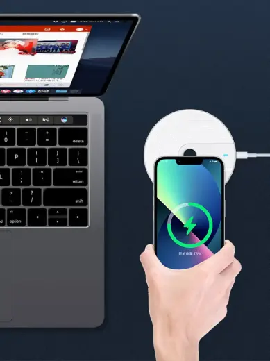 Wireless Induction Charger QI Universal Fast Charge - FC06 15W White (min.2A) Фото num